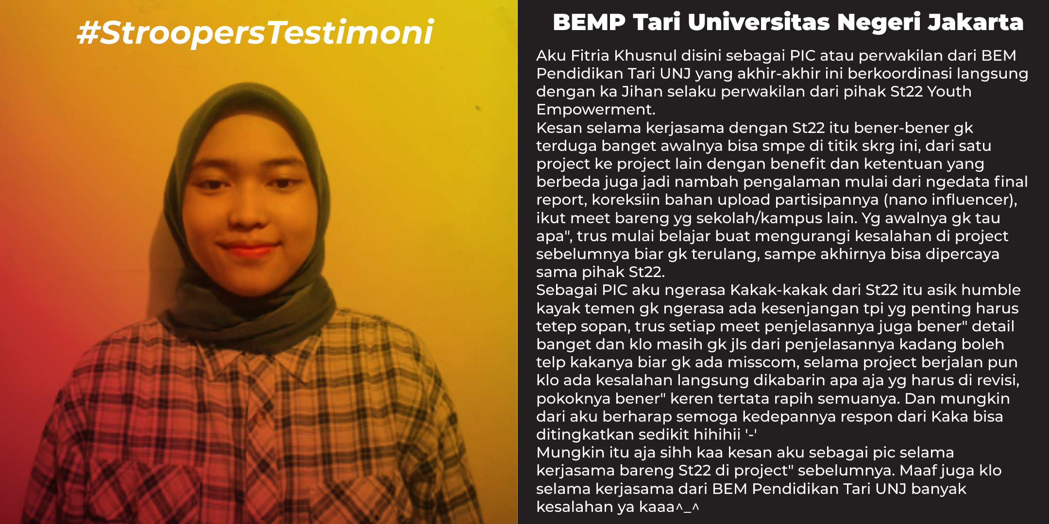 Testimoni BEMP Tari Universitas Negeri Jakarta
